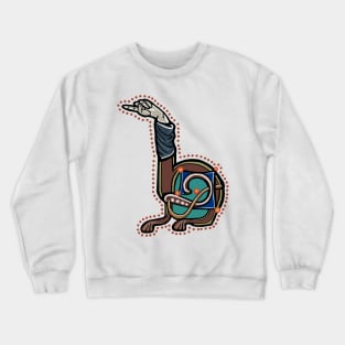 Letter H Manicule LEFT W 14C Maastricht Psalter parody Crewneck Sweatshirt